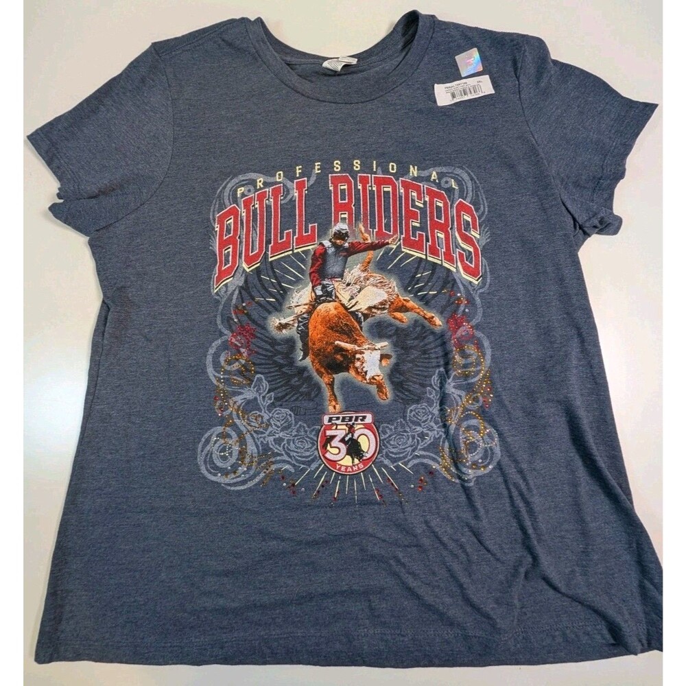 NEW Womens Boise Idahio PBR 30th Anniversary Bull Riding Sz 2XL with Jewels